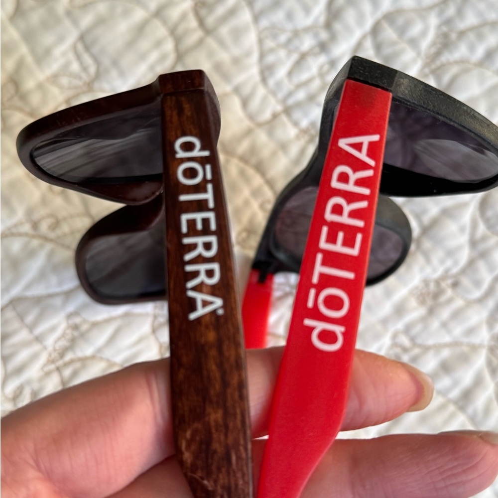 doTERRA Red and Brown Sunglasses